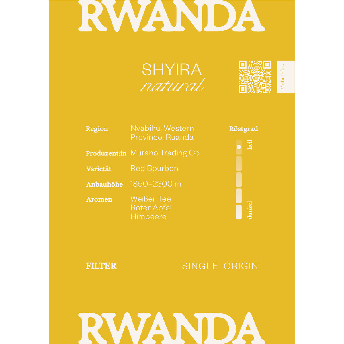 Infokarte Rwanda Shyira Filterkaffee